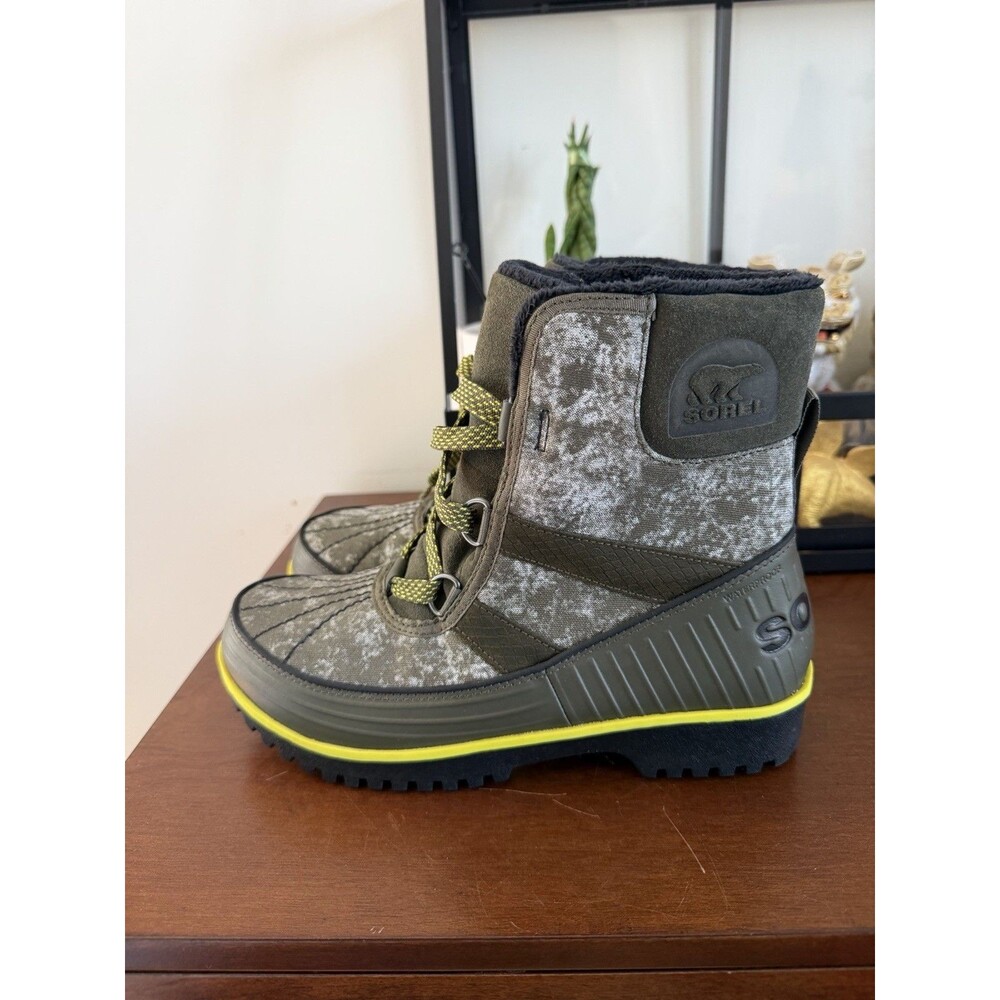 SOREL WMNs 8 Tivoli II Peatmoss Green Waterproof Lace Up Winter Snow Boots